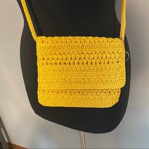 THE SAK mustard yellow crossbody purse